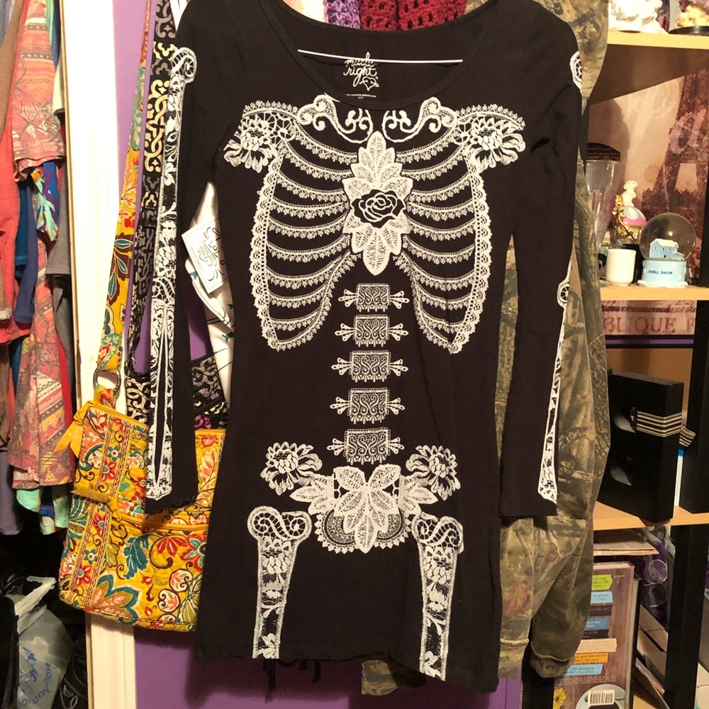 Skeleton body con dress